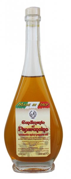 Olive oil extravergine with hot pepper flavour